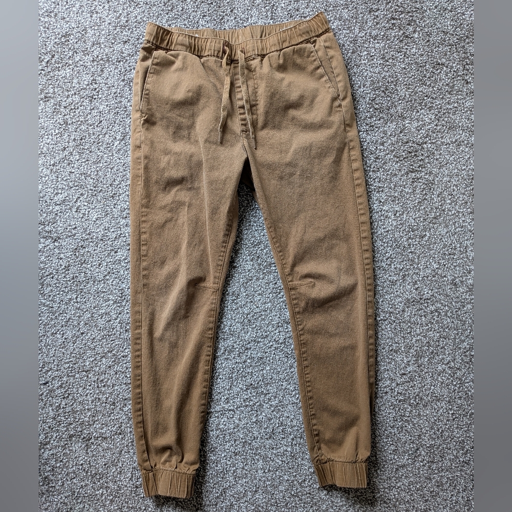 Men's California Republic Bullhead Khaki Skinny Joggers | Size S